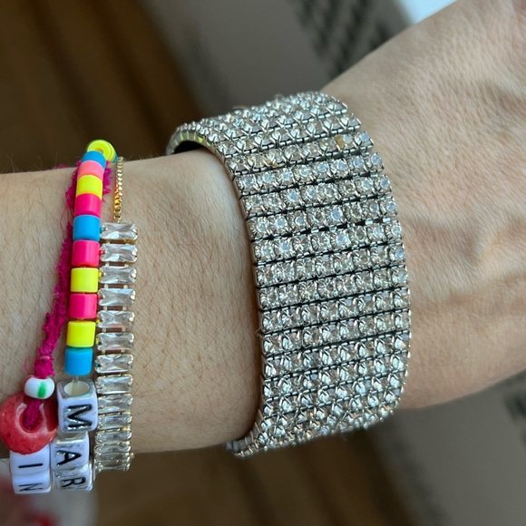 Rhinestone elastic bracelet - Picture 10 of 10